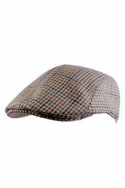 NEW WIGENS men's ivy modern wool check 'archive line' cap in olive